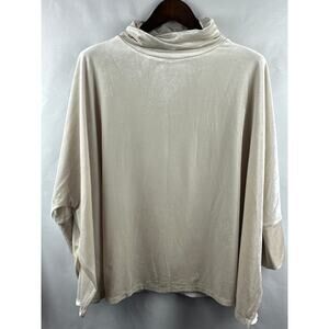 Women’s Luxe Wynne Layers Cream Velvet Turtleneck Size XL